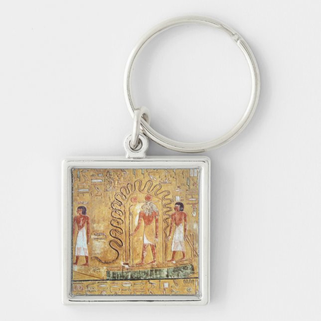 The sun god Ra in his solar barque Key Ring (Front)