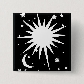 The Sun is Not Yellow 15 Cm Square Badge