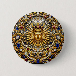 The Sun King Versailles French ornate 6 Cm Round Badge