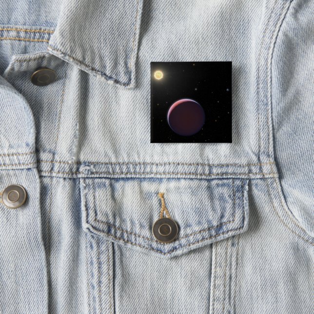 The Sun-Like Star Kepler 51 & Three Giant Planets. 15 Cm Square Badge (In Situ)