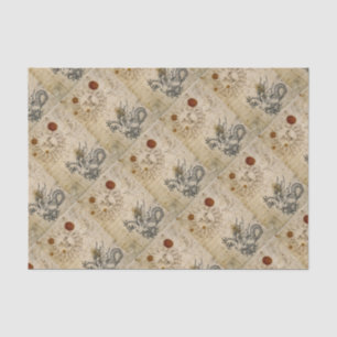 THE SUN , MOON AND BASILISK OLD PARCHMENT TISSUE PAPER