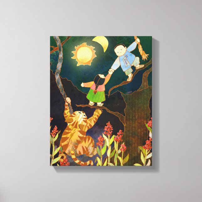 The Sun & Moon Korean Folk Tale Canvas Print (Front)