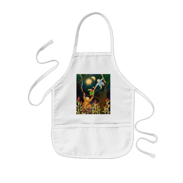 The Sun n The Moon Korean Folklore Illustration Kids Apron (Front)