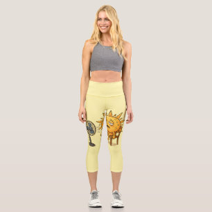 The Sun on a Hot Break Capri Leggings