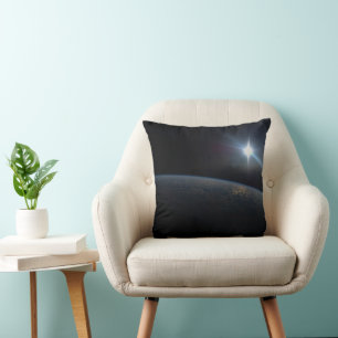The Sun Setting Over Earth's Horizon. Cushion