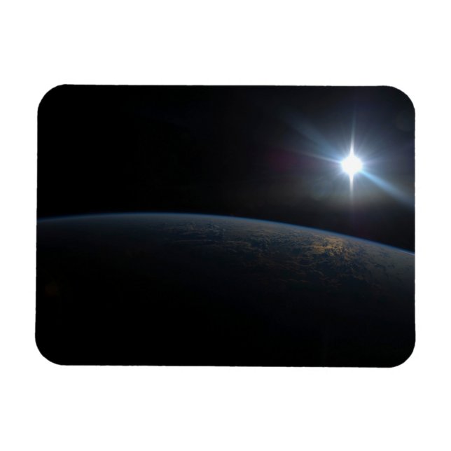 The Sun Setting Over Earth's Horizon. Magnet (Horizontal)