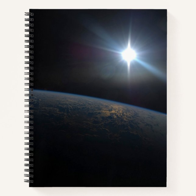 The Sun Setting Over Earth's Horizon. Notebook (Front)