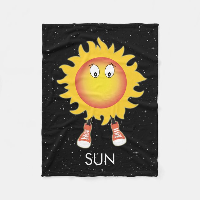The Sun & Stars in Space Fleece Blanket (Front)