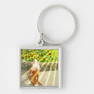 The Sun Tarot Card Art Key Ring