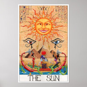 The Sun tarot card Poster
