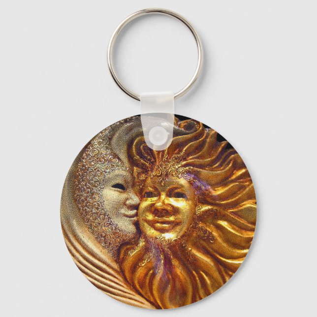 The Sun, The Moon, The Kiss Key Ring (Front)