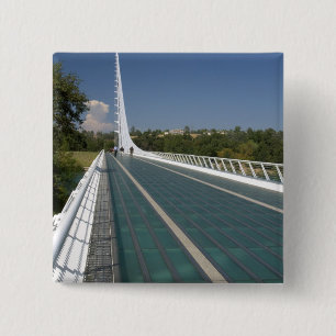 The Sundial Bridge at Turtle Bay 15 Cm Square Badge