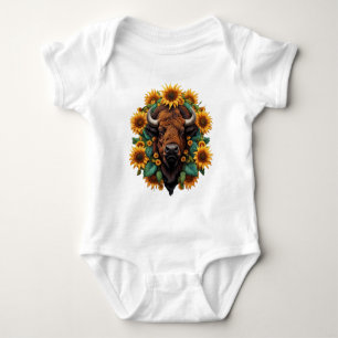 The Sunflower State Of Kansas 3 Baby Bodysuit