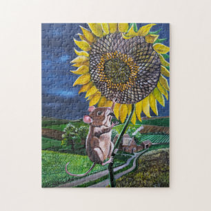 The Sunflower Summit Painting by Alfred Fox Jigsaw Puzzle