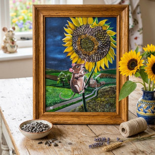 The Sunflower Summit Painting by Alfred Fox Poster