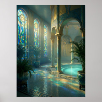 The Sunlit Bathing Hall Poster