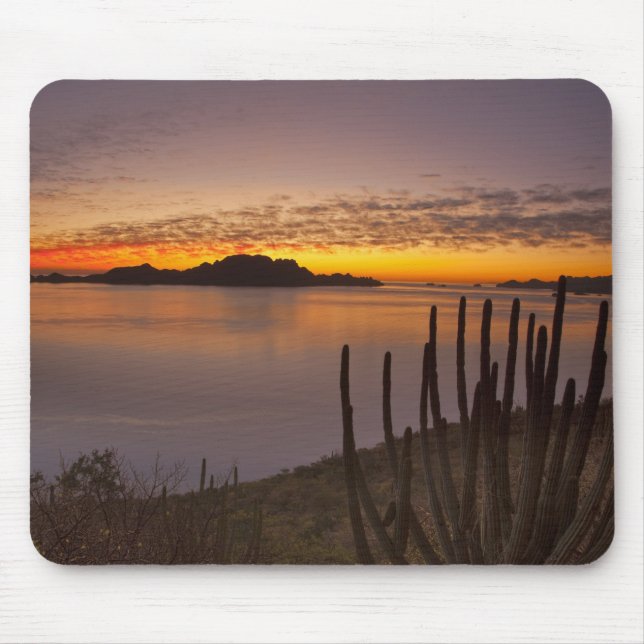 The sunrise over Isla Danzante in the Gulf of 2 Mouse Pad (Front)
