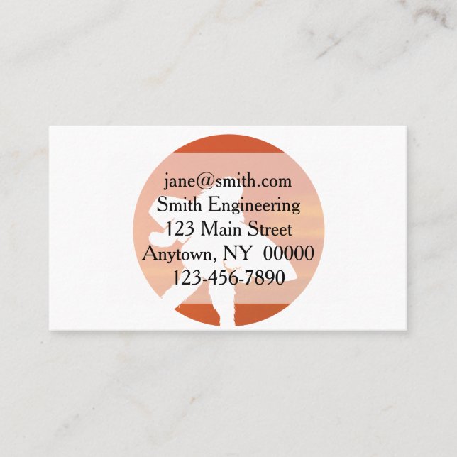 The sunset bigfoot business card (Front)