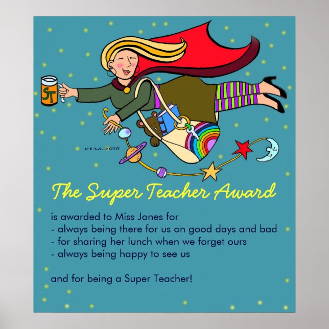 The Super Teacher Award Poster (Front)