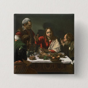 The Supper at Emmaus, 1601 2 15 Cm Square Badge