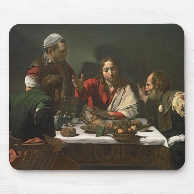 The Supper at Emmaus, 1601 2 Mouse Pad (Front)