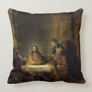 The Supper at Emmaus, 1648 (oil on panel) Cushion