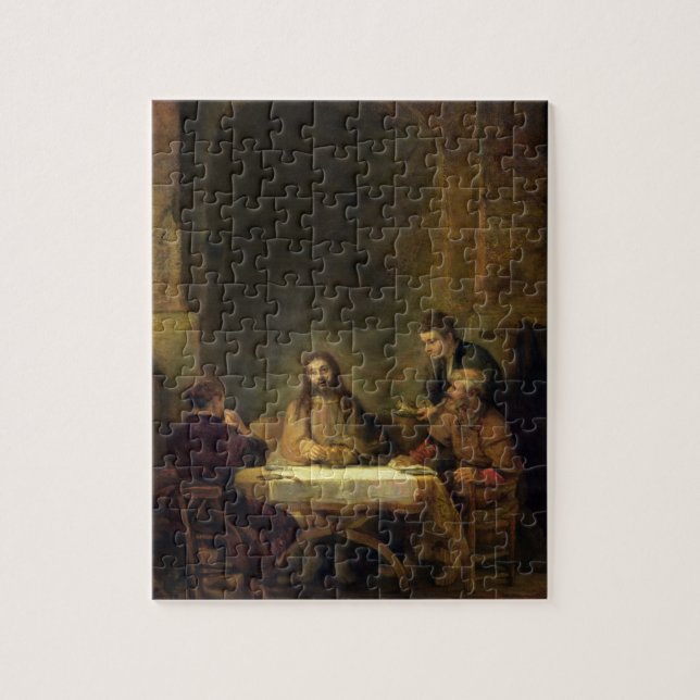 The Supper at Emmaus, 1648 (oil on panel) Jigsaw Puzzle (Vertical)