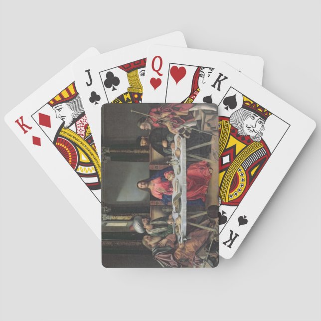 The Supper at Emmaus (oil on panel) Playing Cards (Back)