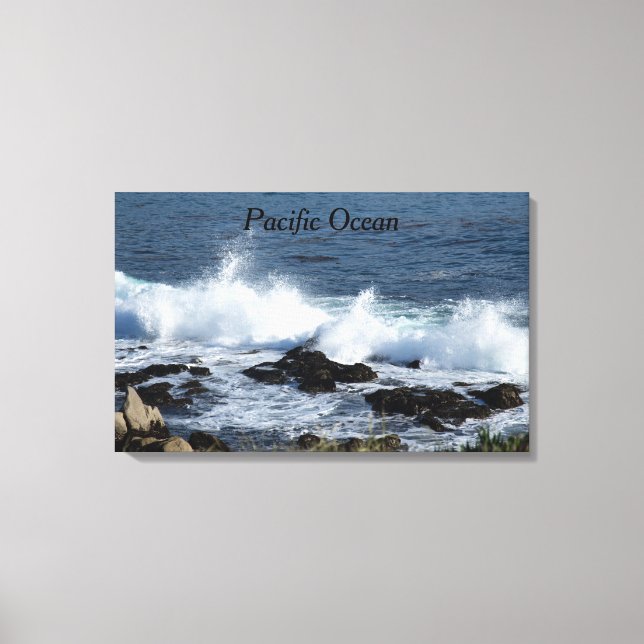 The surf of the Pacific Ocean Canvas Print (Front)