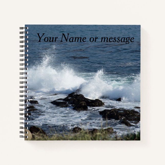 The surf of the Pacific Ocean Notebook (Front)