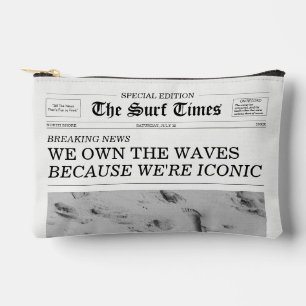 The Surf Times Newspaper We Own The Waves Accessory Pouch