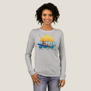 The Surfer Rides the Wave (1) Women Long Sleeve Tri-Blend Shirt