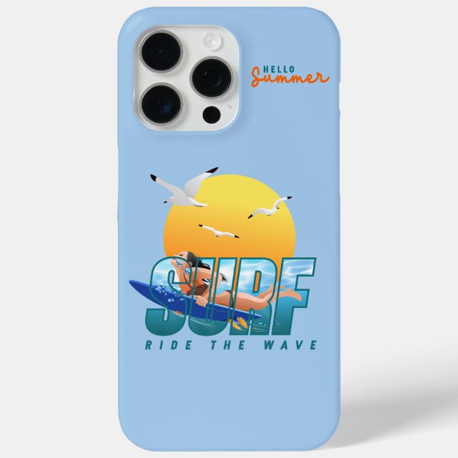 The Surfer Rides the Wave | (F) Case-Mate iPhone Case (Back)