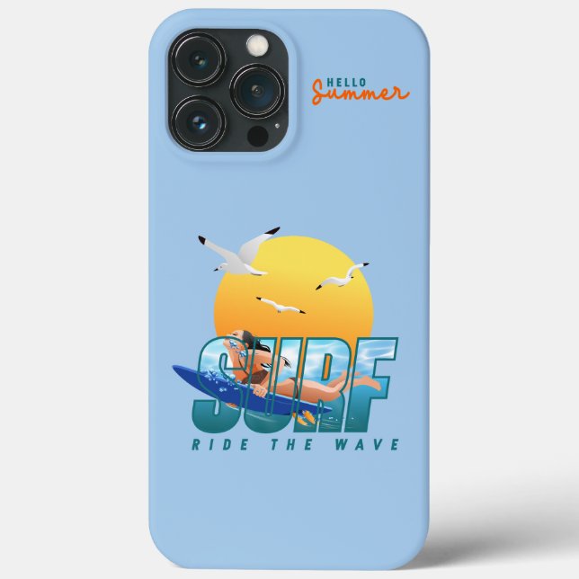 The Surfer Rides the Wave | (F) Case-Mate iPhone Case (Back)