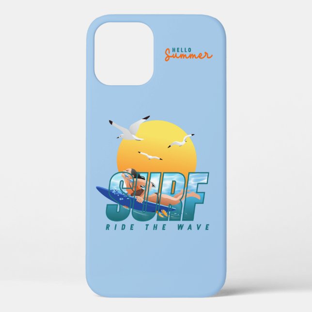 The Surfer Rides the Wave | (F) Case-Mate iPhone Case (Back)