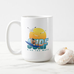 The Surfer Rides the Wave (F) Classic Mug #15