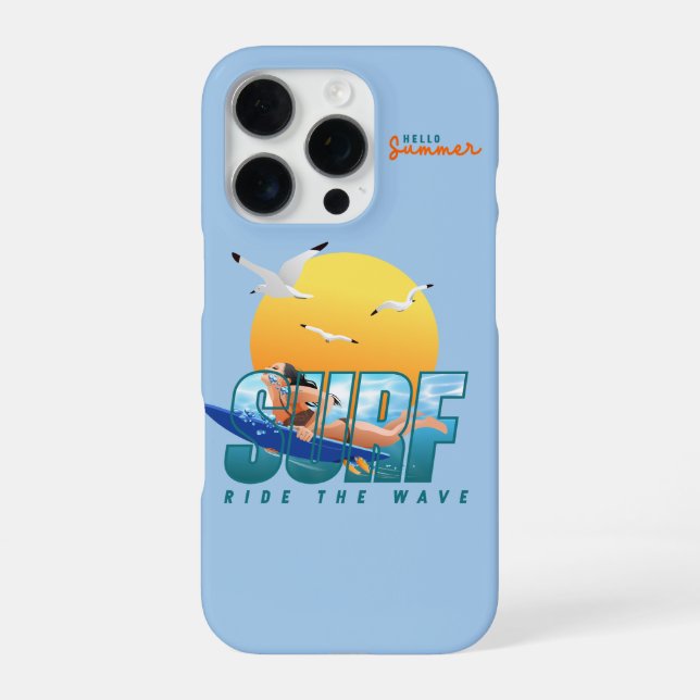 The Surfer Rides the Wave | (F) iPhone Case (Back)