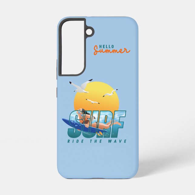 The Surfer Rides the Wave | (F) Samsung Galaxy S22 Case (Back)