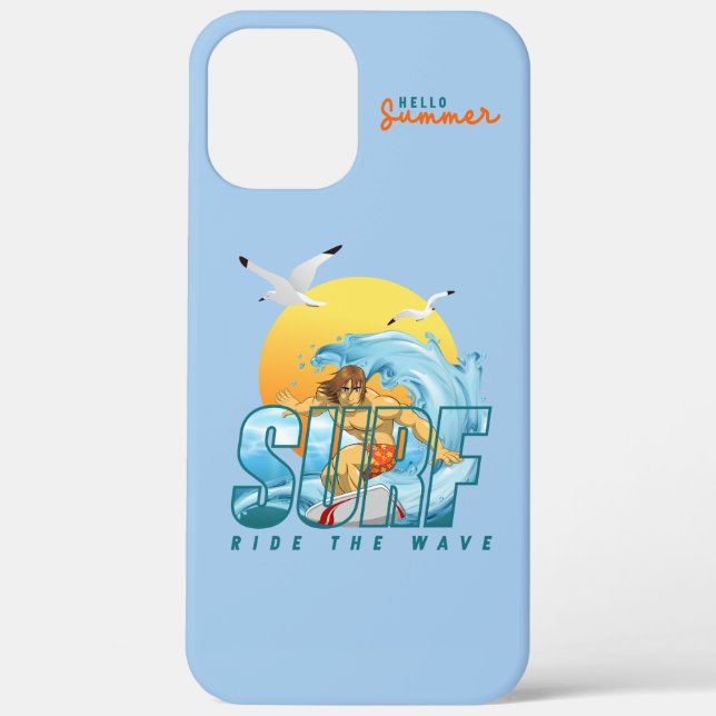 The Surfer Rides the Wave | (M) Case-Mate iPhone Case (Back)