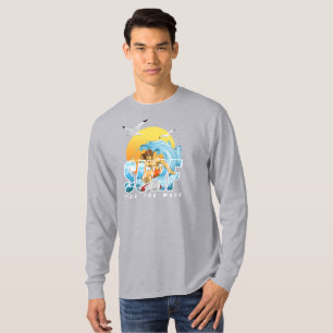 The Surfer Rides the Wave   Men Long Sleeve T-Shirt