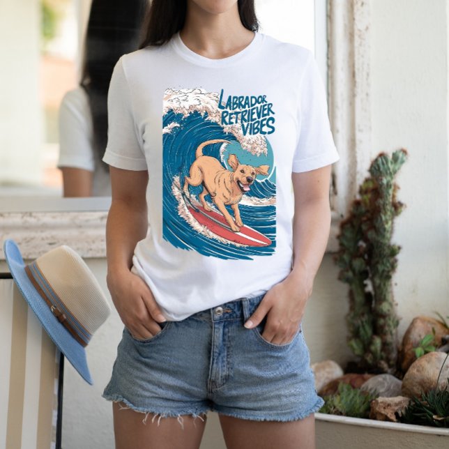 The Surfing Labrador Retriever Pup T-Shirt (Creator Uploaded)