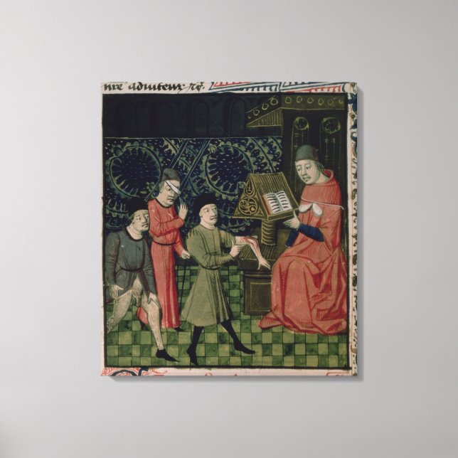 The Surgeon's Clinic, by Guy de Chauliac Canvas Print (Front)