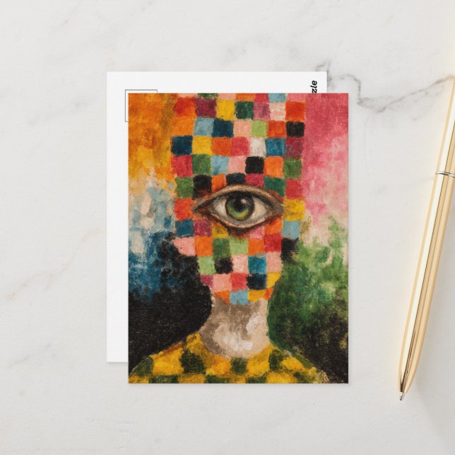 The Surreal Single Eye Postcard (Front/Back In Situ)