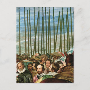 The Surrender of Breda,detail of soldiers Postcard
