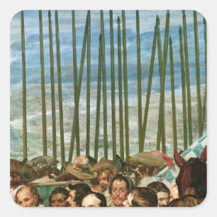 The Surrender of Breda,detail of soldiers Square Sticker