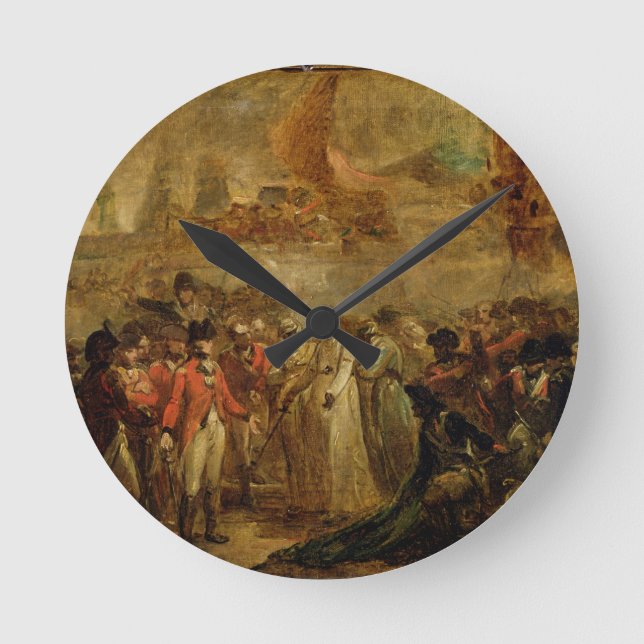 The Surrender of the Two Sons of Tipu Sahib (1749- Round Clock (Front)