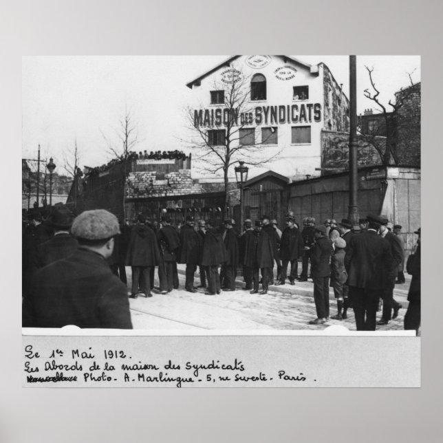The surroundings of the Maison des Syndicats, Poster (Front)
