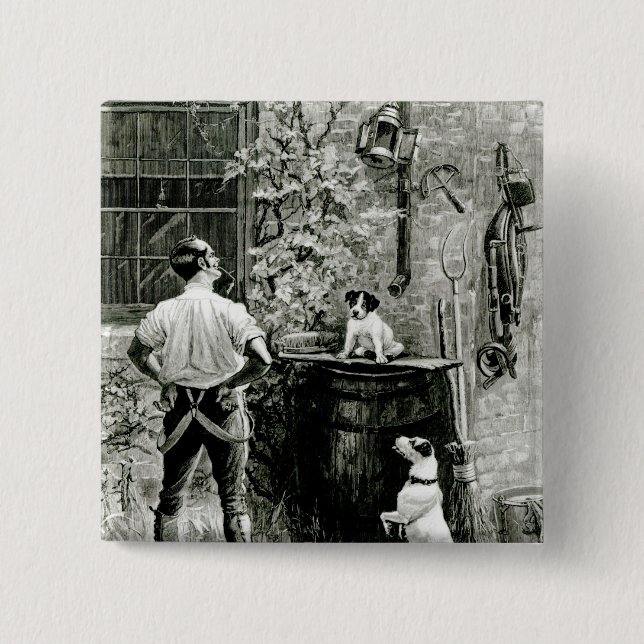 The Survival of the Fittest 15 Cm Square Badge (Front)