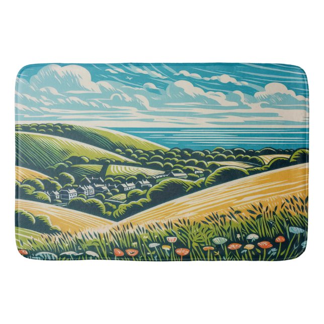 The Sussex Downs Bath Mat (Front)