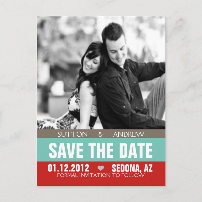 The Sutton Wedding Announcement Postcard (Front)